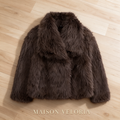 Brown faux fur coat - Maison Veloria