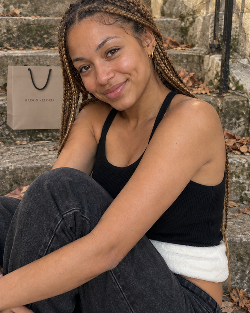 Fleece-Lined Top in Black