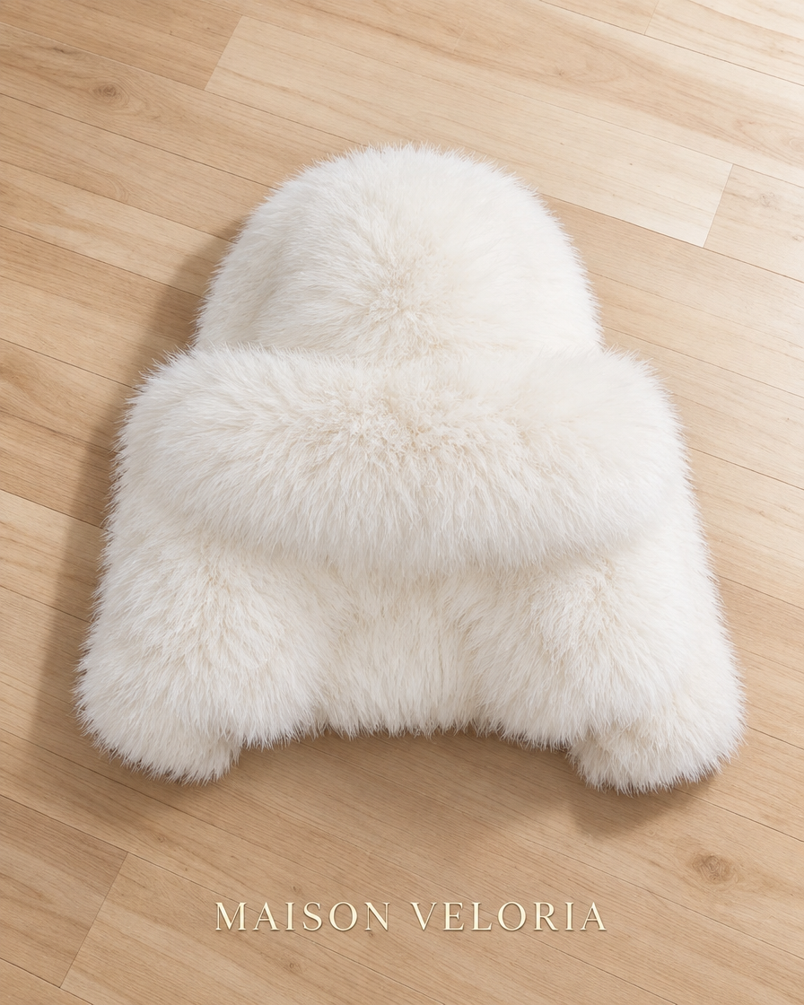 Faux Fur Hat in White