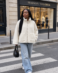 Wool-Effect Jacket in White
